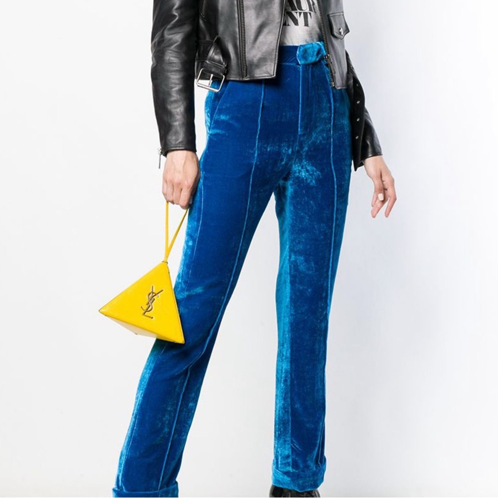 Yves Saint Laurent Yellow Triangle Wristlet Bag - Picture 5 of 8